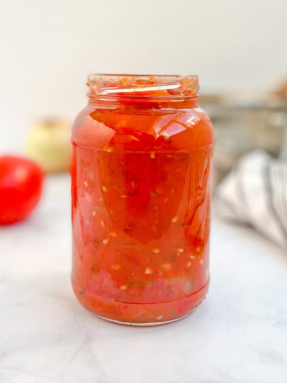 Domowy sos marinara w szklanym słoiku - Prosty Włoski Sos Pomidorowy