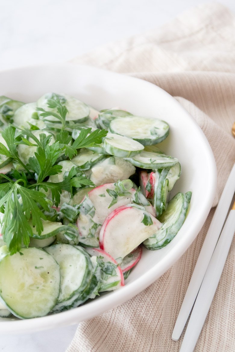 creamy cucumber salad recipe 