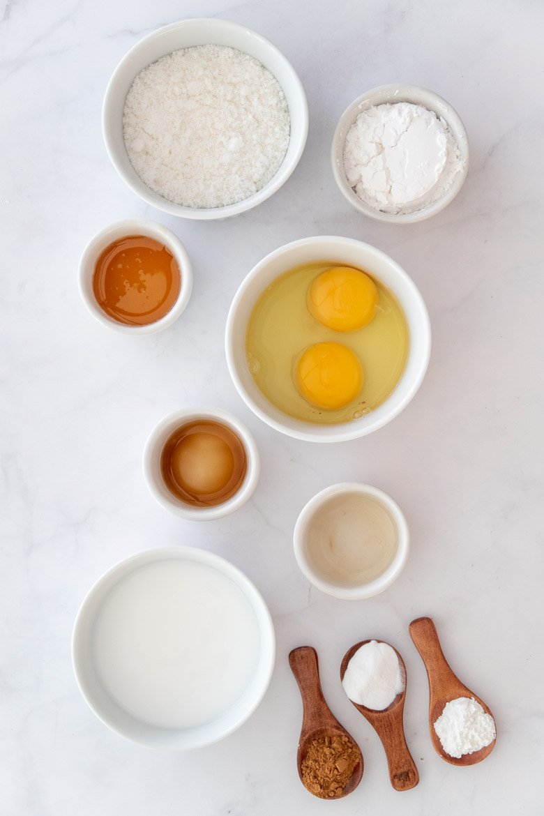ingredients for coconut flour pancakes