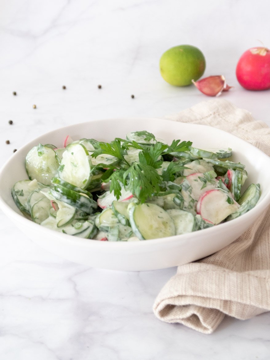 Cucumber radish salad