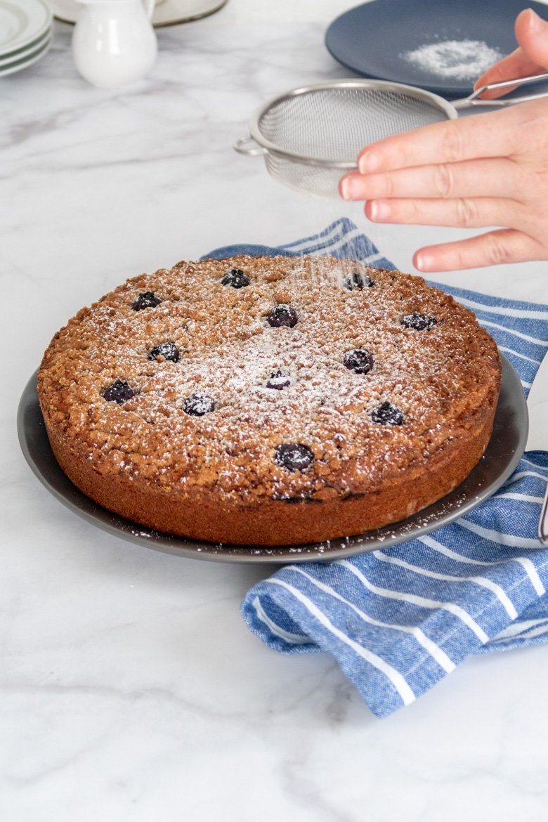 Bezglutenowe ciasto z borówkami i kruszonką, bez cukru idealne przy Hashimoto i insulinooporności